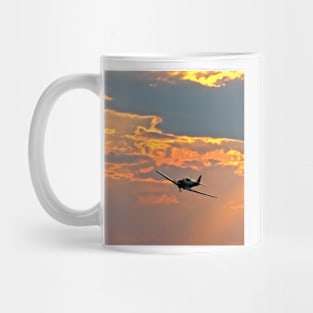 Japanese Zero Fighter Plane at Sunset Mug